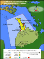 Map of Saugeen Ojibway Nation's traditional territory.